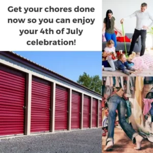 Get your chores done now so you can enjoy your 4th of July celebration!